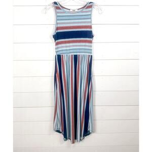 New Eloges Women's Sleeveless Striped Knit Pullover Tank Dress Multicolor Small